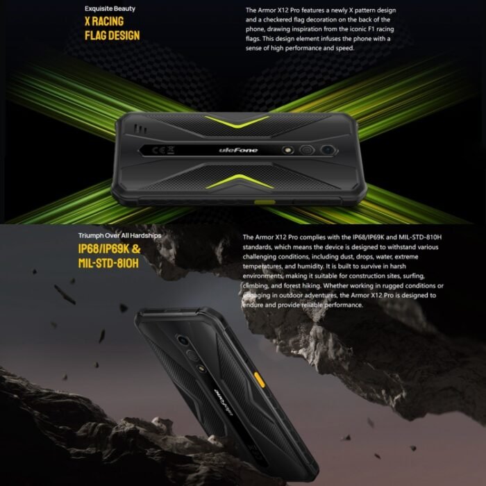 Ulefone Armor X12 Pro, IP68/IP69K Rugged Phone, 5.45 inch Android 13 MediaTek Helio G36 Octa Core, Network: 4G, NFC, 4GB+64GB - Image 3
