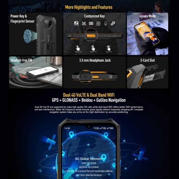 Ulefone Armor X13, IP68/IP69K Rugged Phone, 6.52 inch Android 13 MediaTek Helio G36 Octa Core, Network: 4G, NFC, OTG, 6GB+64GB - Image 12