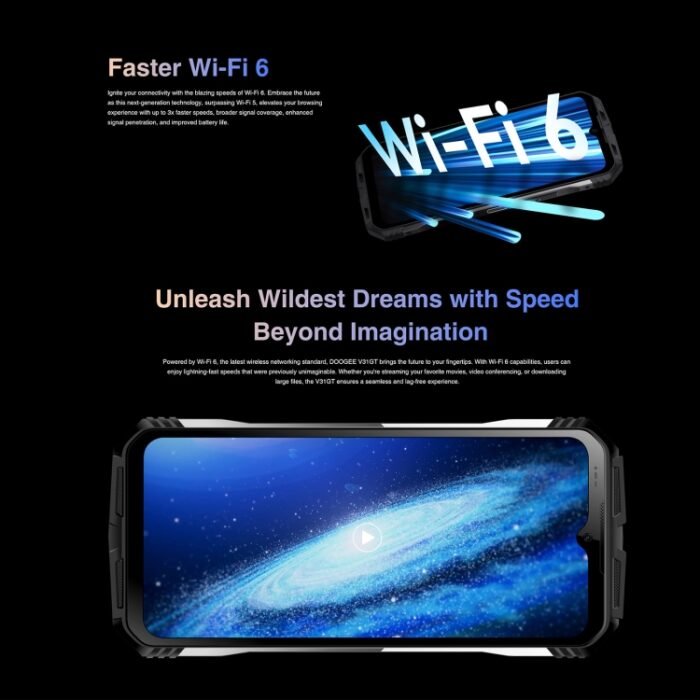 DOOGEE V31GT,  Thermal Imaging Camera, Side Fingerprint, 10800mAh Battery, 6.58 inch Android 13 Dimensity 1080 Octa Core, Network: 5G, OTG, NFC, Support Google Pay, 12GB+256GB - Image 13