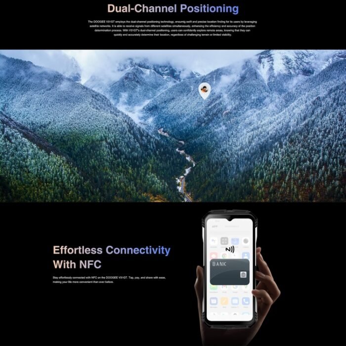 DOOGEE V31GT,  Thermal Imaging Camera, Side Fingerprint, 10800mAh Battery, 6.58 inch Android 13 Dimensity 1080 Octa Core, Network: 5G, OTG, NFC, Support Google Pay, 12GB+256GB - Image 20