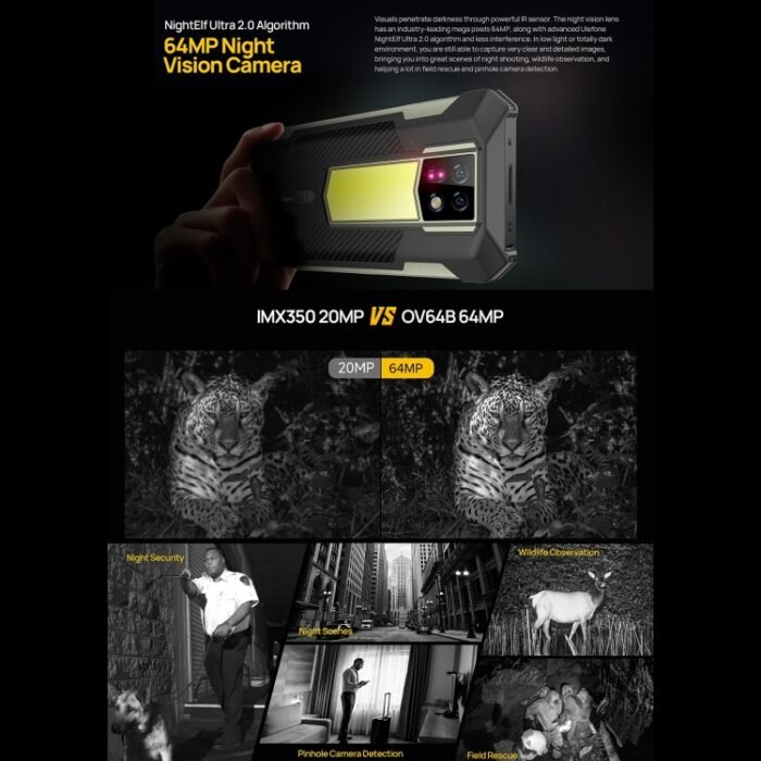 Ulefone Armor 24, Rugged Phone, Side Fingerprint, 22000mAh, 6.78 inch Android 13 MediaTek Helio G96 Octa Core, Network: 4G, NFC, Armor 24 - Image 8