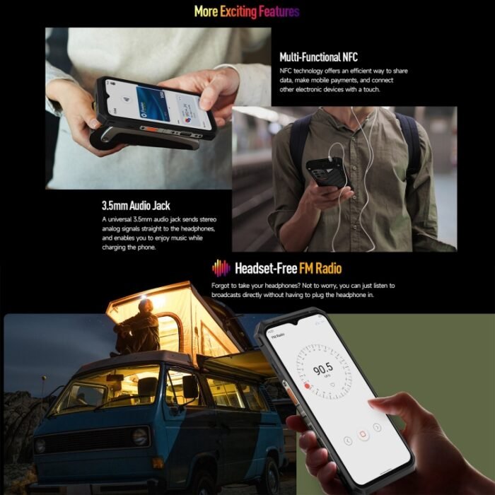 Ulefone Power Armor 18 Ultra Version 5G Thermometer Rugged Phone, Side Fingerprint, 6.58 inch Android 13 MediaTek Dimensity 7050 Octa Core up to 2.6GHz, Network: 5G, NFC, OTG, Power Armor 18 Ultra Version - Image 15