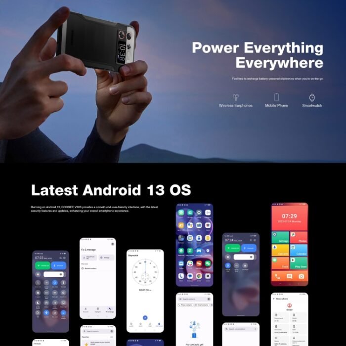 DOOGEE V20S, Side Fingerprint, 6.43 inch Android 13 Dimensity 6020 Octa Core 2.2GHz, Network: 5G, OTG, NFC, Support Google Pay, 12GB+256GB - Image 22