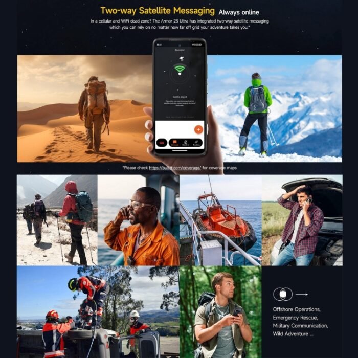 Ulefone Armor 23 Ultra Rugged Phone, 6.78 inch Android 13 MediaTek Dimensity 8020 Octa Core up to 2.6GHz, Network: 5G, NFC, OTG, Satellite Messaging, 12GB+512GB - Image 3