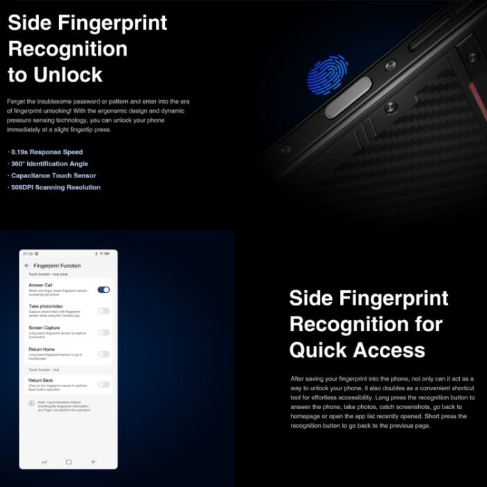 DOOGEE DK10 5G, Quad Cameras, Side Fingerprint, 6.67 inch Android 13 Dimensity 8020 Octa Core 2.6GHz, Network: 5G, OTG, NFC, Support Google Pay, 12GB+512GB - Image 16