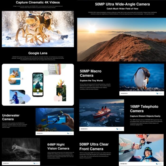 DOOGEE DK10 5G, Quad Cameras, Side Fingerprint, 6.67 inch Android 13 Dimensity 8020 Octa Core 2.6GHz, Network: 5G, OTG, NFC, Support Google Pay, 12GB+512GB - Image 8