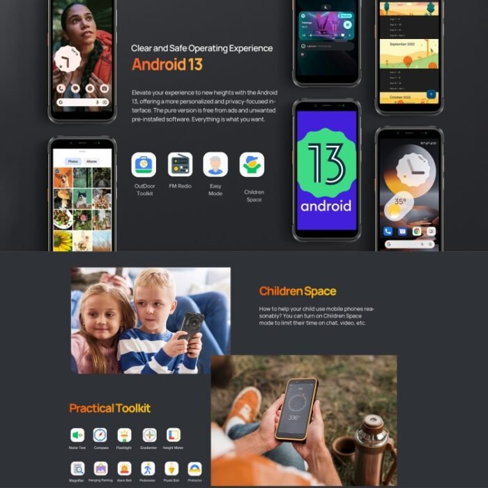 Ulefone Power Armor 16S Rugged Phone, 9600mAh Battery, Side Fingerprint, 5.93 inch Android 13 Unisoc T616 Octa Core up to 2.0GHz, Network: 4G, NFC, OTG, Armor 16S - Image 12