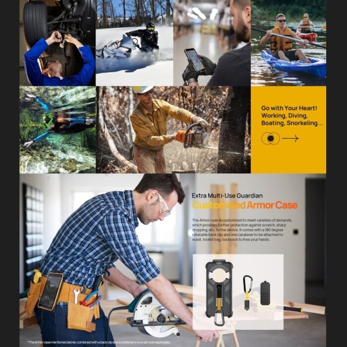 Ulefone Power Armor 16S Rugged Phone, 9600mAh Battery, Side Fingerprint, 5.93 inch Android 13 Unisoc T616 Octa Core up to 2.0GHz, Network: 4G, NFC, OTG, Armor 16S - Image 6