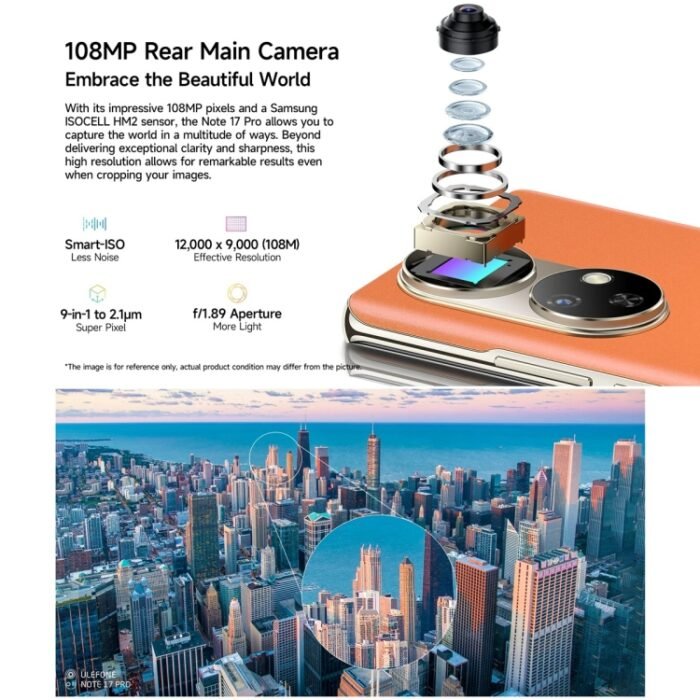 Ulefone Note 17 Pro, Screen Fingerprint, 6.78 inch Android 13 MediaTek Helio G99 MTK6789 Octa Core, NFC, Network: 4G, 12GB+256GB - Image 8