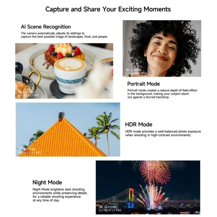 Ulefone Note 17 Pro, Screen Fingerprint, 6.78 inch Android 13 MediaTek Helio G99 MTK6789 Octa Core, NFC, Network: 4G, 12GB+256GB - Image 10