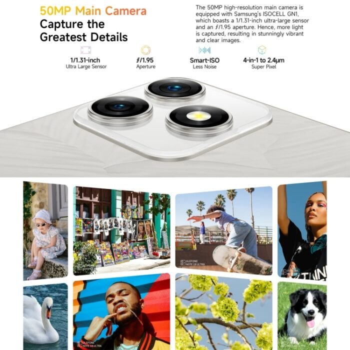 Ulefone Note 18 Ultra, Side Fingerprint, 6.78 inch Android 13 MediaTek Dimensity 720 5G MT6853 Octa Core 2.0GHz, NFC, Network: 5G, 6GB+256GB - Image 7