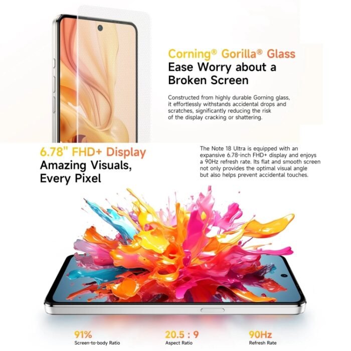 Ulefone Note 18 Ultra, Side Fingerprint, 6.78 inch Android 13 MediaTek Dimensity 720 5G MT6853 Octa Core 2.0GHz, NFC, Network: 5G, 6GB+256GB - Image 10