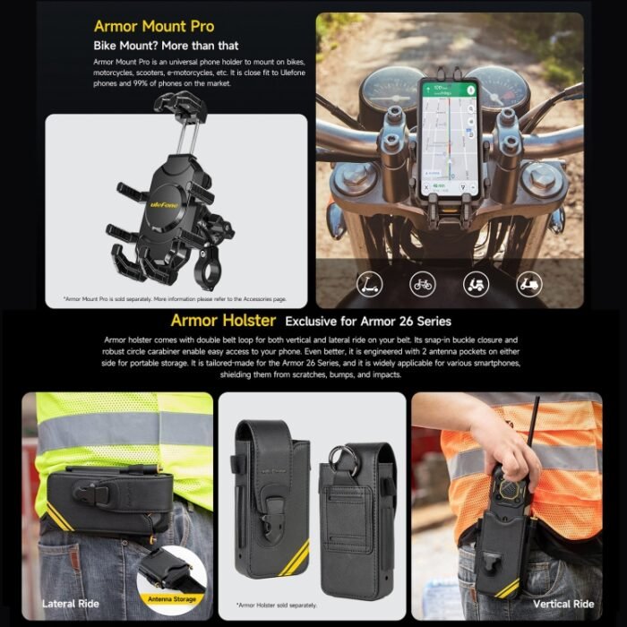 Ulefone Armor 26 Ultra Walkie-Talkie Version Rugged Phone, 6.78 inch Android 13 MediaTek Dimensity 8020 Octa Core, Network: 5G, NFC, 12GB+512GB Walkie-Talkie Version - Image 17