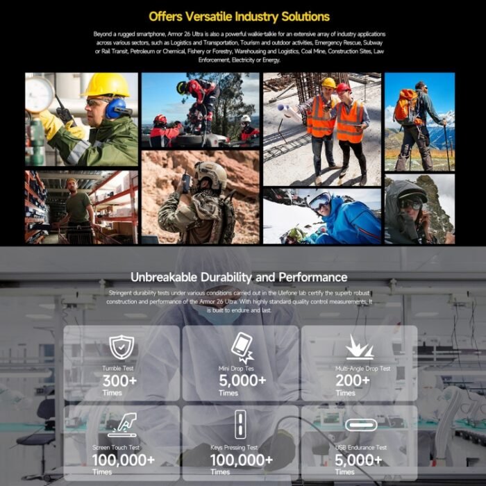 Ulefone Armor 26 Ultra Walkie-Talkie Version Rugged Phone, 6.78 inch Android 13 MediaTek Dimensity 8020 Octa Core, Network: 5G, NFC, 12GB+512GB Walkie-Talkie Version - Image 19
