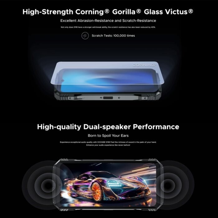 DOOGEE S118 Rugged Phone, 6.58 inch Android 14 MediaTek Helio G99 Octa Core, Network: 4G, OTG, NFC, 8GB+512GB - Image 7
