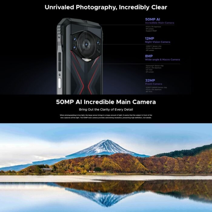 DOOGEE S118 Rugged Phone, 6.58 inch Android 14 MediaTek Helio G99 Octa Core, Network: 4G, OTG, NFC, 8GB+512GB - Image 8