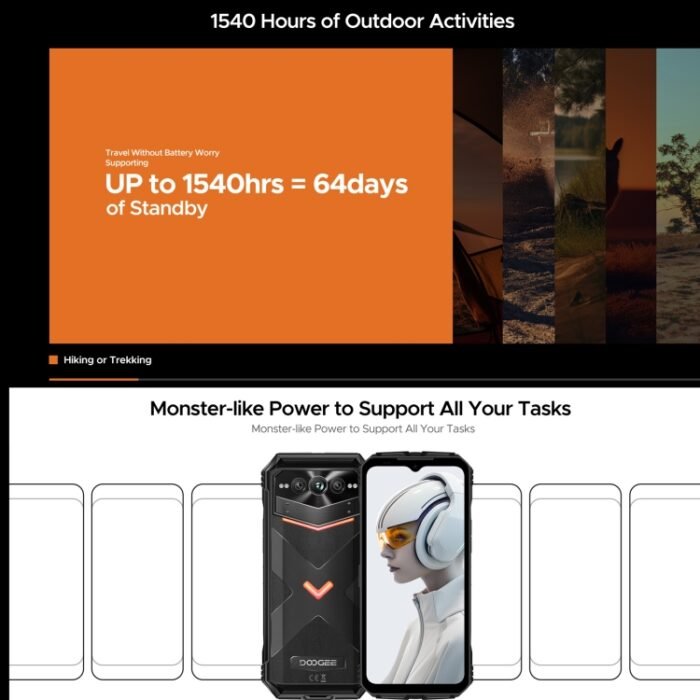 DOOGEE Vmax Plus 5G Rugged Phone, 6.58 inch Android 14 MediaTek Dimensity 7050 Octa Core, Network: 5G, OTG, NFC, 16GB+512GB - Image 4