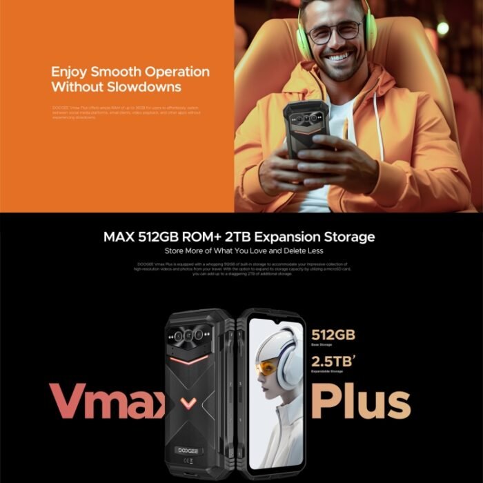 DOOGEE Vmax Plus 5G Rugged Phone, 6.58 inch Android 14 MediaTek Dimensity 7050 Octa Core, Network: 5G, OTG, NFC, 16GB+512GB - Image 7