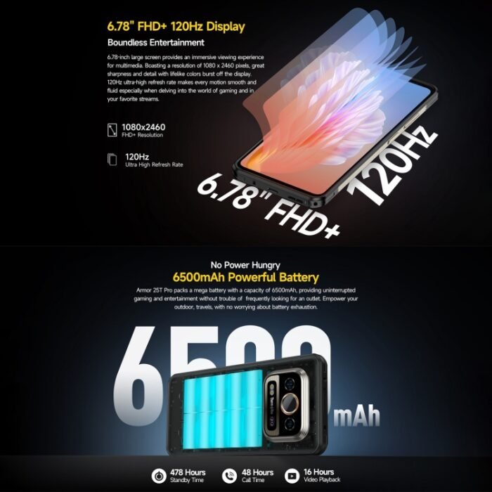 Ulefone Armor 25T Pro Rugged Phone, Thermal Imaging, 6.78 inch Android 14 MediaTek Dimensity 6300 Octa Core, Network: 5G, NFC, Armor 25T Pro - Image 12