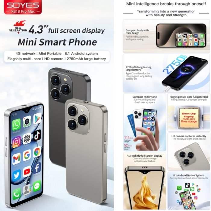 SOYES XS18 Pro Max, 2GB+16GB, Face ID, 4.3 inch Android 8.1 MTK6737A Quad Core, Network: 4G, OTG, Dual SIM, XS18 Pro Max - Image 2