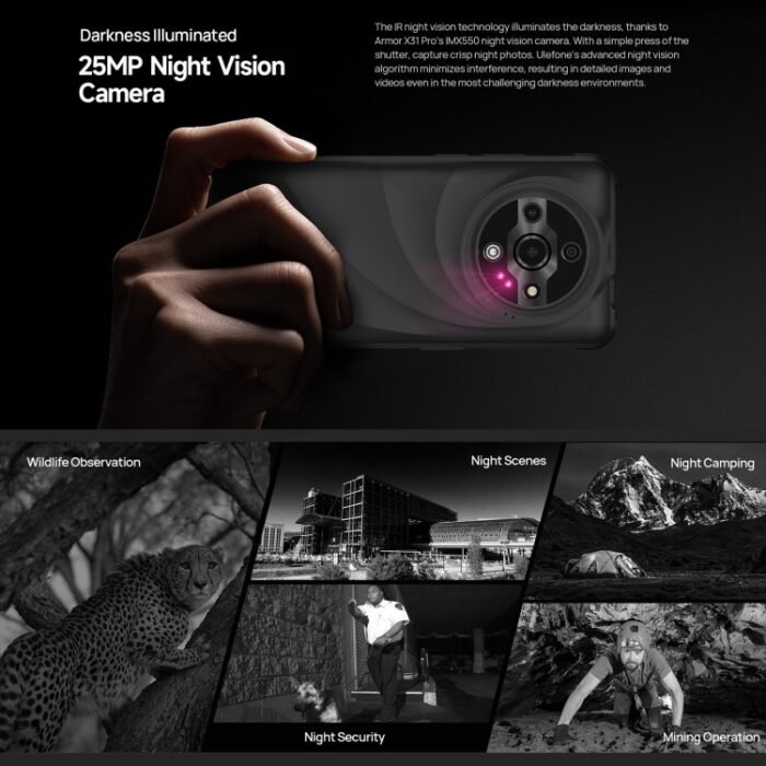 Ulefone Armor X31 Pro 5G, 8GB+256GB, Night Vision, IP68/IP69K Rugged Phone, 6.56 inch Android 14 MediaTek Dimensity 6300 Octa Core, Network: 5G, NFC, OTG, Armor X31 Pro - Image 8