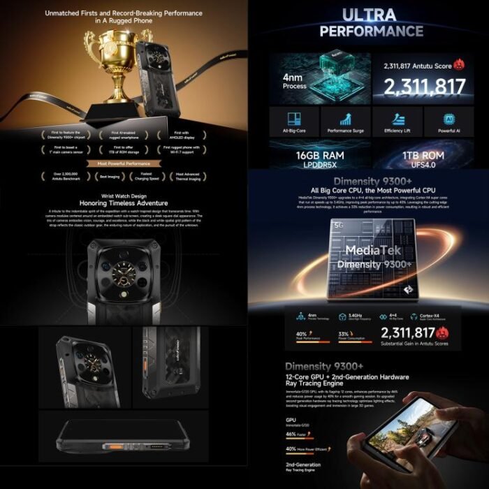 Ulefone Armor 28 UltraThermal Version  Rugged Phone, 16GB+1TB, Night Vision, 10600mAh, 6.67 inch Android 14 MediaTek Dimensity 9300+ Octa Core, Network: 5G, NFC, Armor 28 Ultra Thermal Version - Image 6