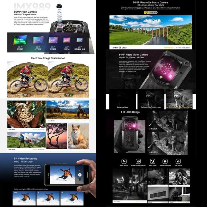 Ulefone Armor 28 UltraThermal Version  Rugged Phone, 16GB+1TB, Night Vision, 10600mAh, 6.67 inch Android 14 MediaTek Dimensity 9300+ Octa Core, Network: 5G, NFC, Armor 28 Ultra Thermal Version - Image 8