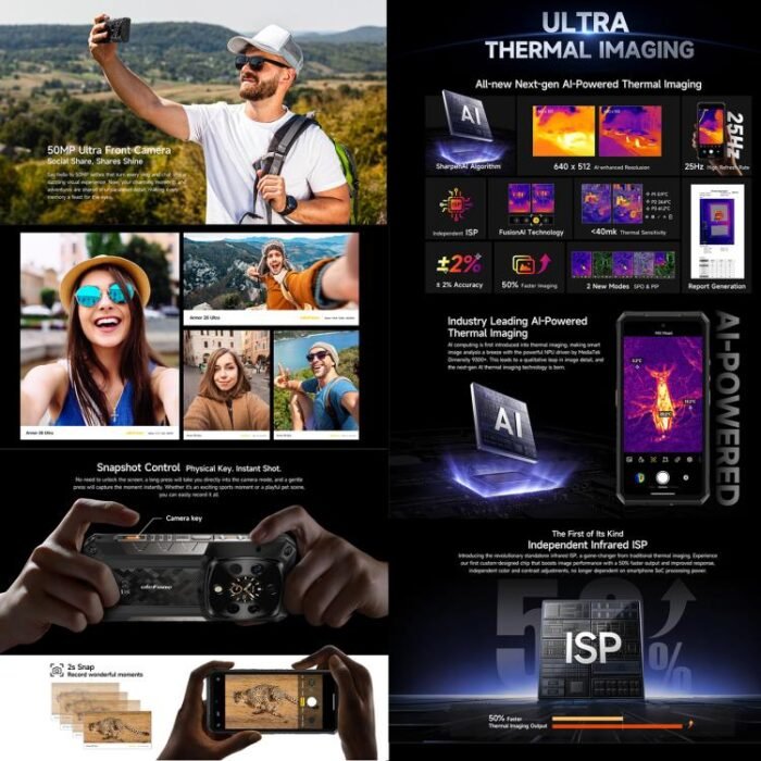 Ulefone Armor 28 UltraThermal Version  Rugged Phone, 16GB+1TB, Night Vision, 10600mAh, 6.67 inch Android 14 MediaTek Dimensity 9300+ Octa Core, Network: 5G, NFC, Armor 28 Ultra Thermal Version - Image 9
