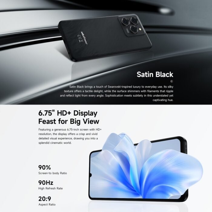 Ulefone Note 20 Pro, 4GB+256GB, Face ID & Side Fingerprint, 6000mAh, 6.75 inch Android 14 Unisoc T606 Octa Core, Network: 4G, Dual SIM, OTG, 4GB+256GB - Image 5