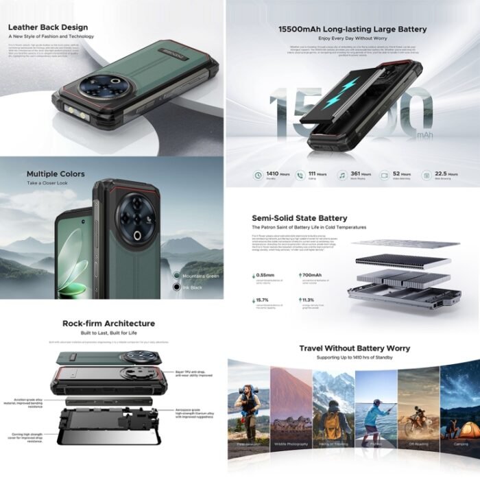 DOOGEE Fire 6 Power Rugged Phone, 8GB+256GB, 6.56 inch Android 14 Spreadtrum T606 Octa Core, Network: 4G, OTG, NFC - Image 3