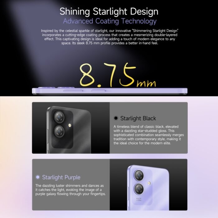 Ulefone Note 21, 4GB+128GB, Face ID & Fingerprint, 6.56 inch Android 14 Unisoc T606 Octa Core, Network: 4G, Dual SIM, OTG - Image 3