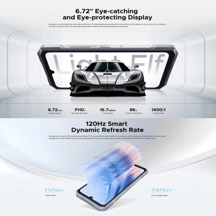 DOOGEE Blade GT 5G, 12GB+256GB, 6.72 inch Android 14 Dimensity 7050 Octa Core, Network: 5G, OTG, NFC, LED Light Effect, Blade GT 5G 12GB+256GB - Image 7