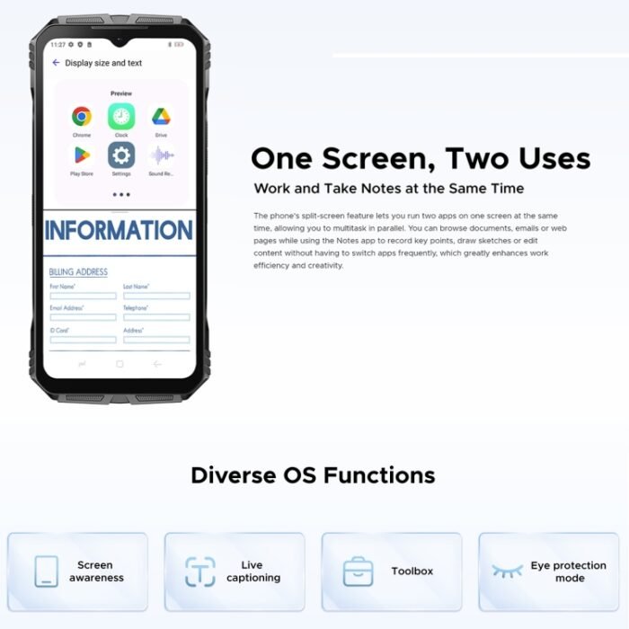 DOOGEE S118 Rugged Phone, 12GB+512GB, 6.58 inch Android 14 MediaTek Helio G99 Octa Core, Network: 4G, OTG, NFC - Image 19