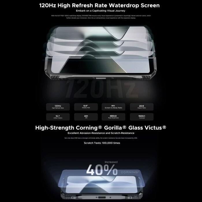 DOOGEE S118 Rugged Phone, 12GB+512GB, 6.58 inch Android 14 MediaTek Helio G99 Octa Core, Network: 4G, OTG, NFC - Image 5