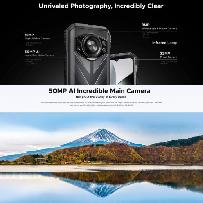 DOOGEE S118 Rugged Phone, 12GB+512GB, 6.58 inch Android 14 MediaTek Helio G99 Octa Core, Network: 4G, OTG, NFC - Image 6