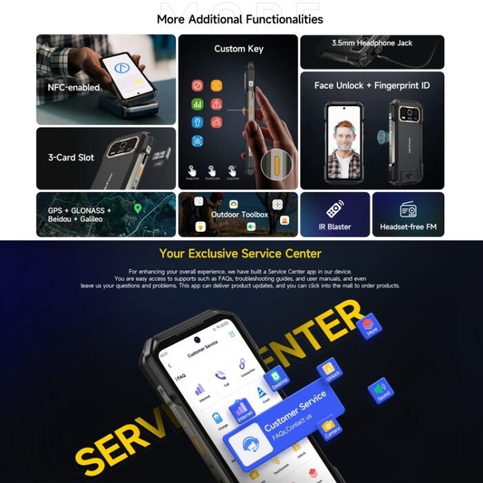 Ulefone Armor 27 Rugged Phone, 12GB+256GB, Night Vision, 10600mAh, 6.78 inch Android 14 MediaTek Helio G99 Octa Core, Network: 4G, NFC, OTG, Armor 27 - Image 8