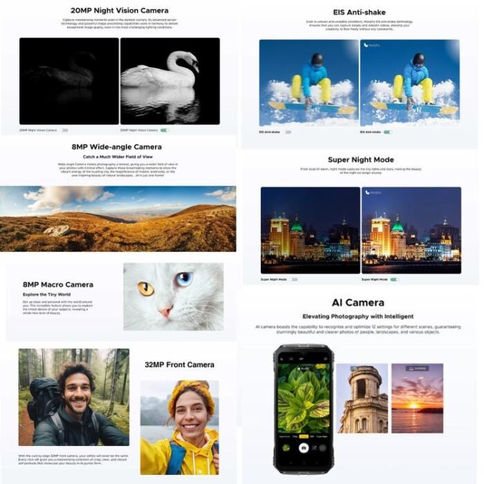 DOOGEE S Cyber Pro, Side Fingerprint, Night Vision, 12GB+512GB, 6.6 inch Android 14 Helio G100 Octa Core, Network: 4G, OTG, NFC - Image 11