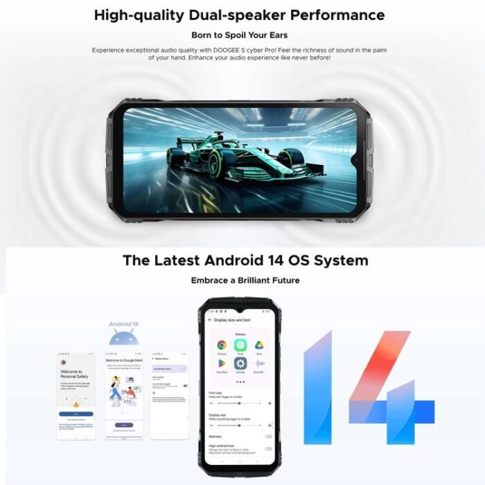 DOOGEE S Cyber Pro, Side Fingerprint, Night Vision, 12GB+512GB, 6.6 inch Android 14 Helio G100 Octa Core, Network: 4G, OTG, NFC - Image 14