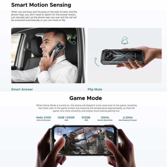 DOOGEE S Cyber Pro, Side Fingerprint, Night Vision, 12GB+512GB, 6.6 inch Android 14 Helio G100 Octa Core, Network: 4G, OTG, NFC - Image 15