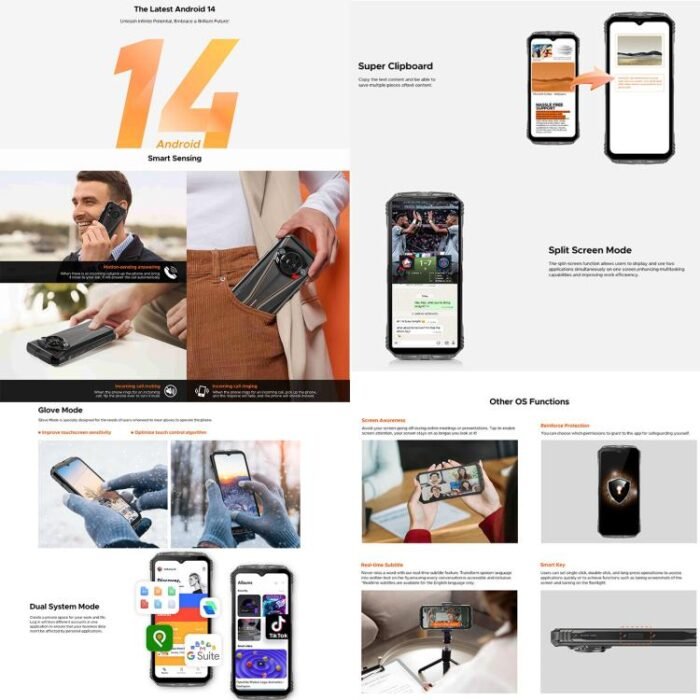 DOOGEE S Punk Pro, Side Fingerprint, 8GB+512GB, 6.6 inch Android 14 Unisoc T7280 Octa Core, Network: 4G, OTG, NFC - Image 9