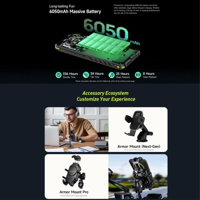 Ulefone Armor X31, 6GB+128GB, Night Vision, IP68/IP69K Rugged Phone, 6.56 inch Android 14 MediaTek Helio G91 Octa Core, Network: 4G, NFC, OTG, Armor X31 - Image 8