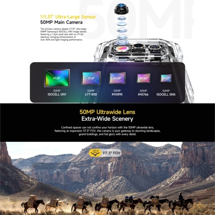 Ulefone Armor 27 Pro Rugged Phone, 12GB+256GB, Night Vision, 10600mAh, 6.78 inch Android 14 MediaTek Dimensity 6300 Octa Core, Network: 5G, NFC, Armor 27 Pro - Image 9