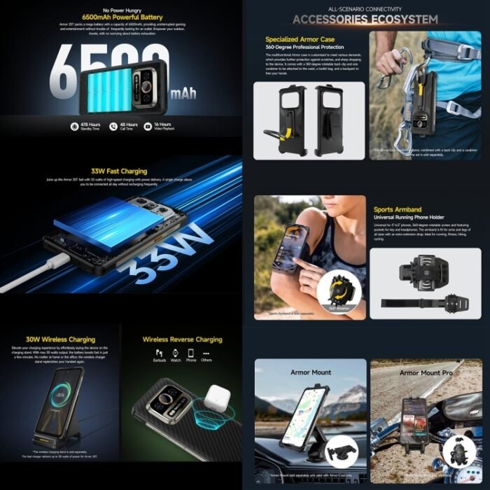 Ulefone Armor 25T Rugged Phone, 6GB+256GB, Thermal Imaging, 6.78 inch Android 14 MediaTek Helio G99 Octa Core, Network: 4G, NFC, OTG, Armor 25T - Image 11