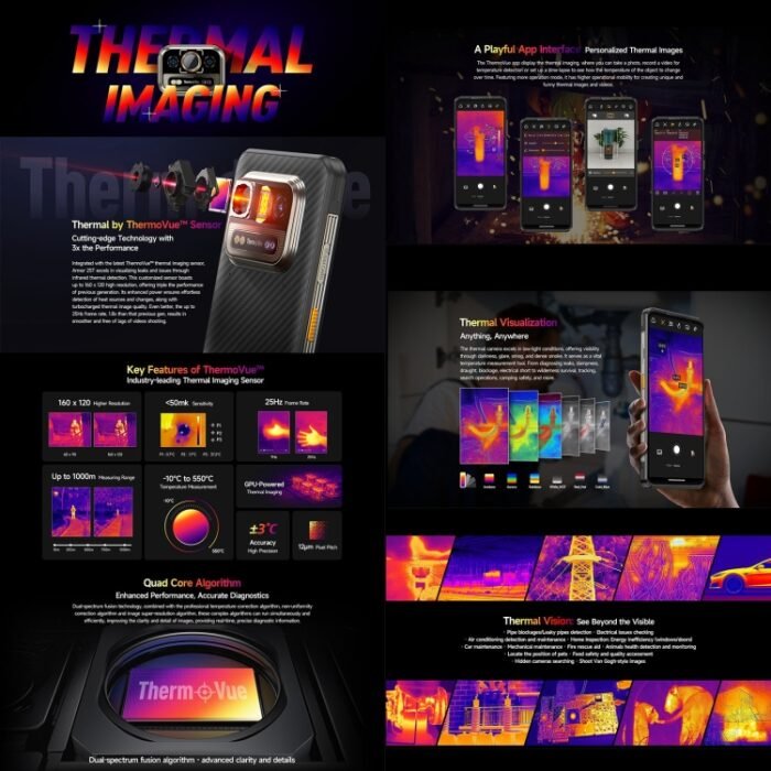 Ulefone Armor 25T Rugged Phone, 6GB+256GB, Thermal Imaging, 6.78 inch Android 14 MediaTek Helio G99 Octa Core, Network: 4G, NFC, OTG, Armor 25T - Image 5