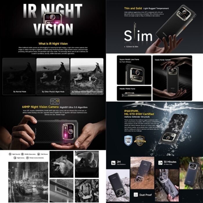 Ulefone Armor 25T Rugged Phone, 6GB+256GB, Thermal Imaging, 6.78 inch Android 14 MediaTek Helio G99 Octa Core, Network: 4G, NFC, OTG, Armor 25T - Image 6